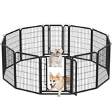 12 Panels 80cm Tall Heavy Duty Dog Playpen Pet Pen Pet Fence