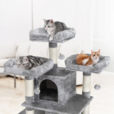 162CM Cat Tree House Scratching Post Condo - Light Grey