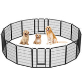 16 Panels Heavy Duty Pet Playpen Pet Exercise Barrier Fence 80x100cm (WxH)