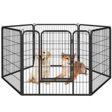 6pcs 80cm Tall Heavty Duty Dog Play Pen Pet Exerciser Barrier