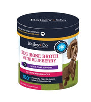 Bailey+Co Beef Bone Broth with Blueberry – Skin & Coat support 30g (15 Paws