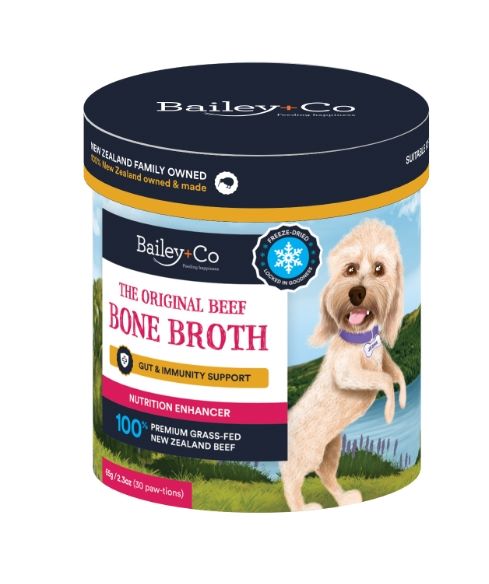 Bailey+Co Beef Bone Broth Original – Gut & immunity support 65g (30 Paws)