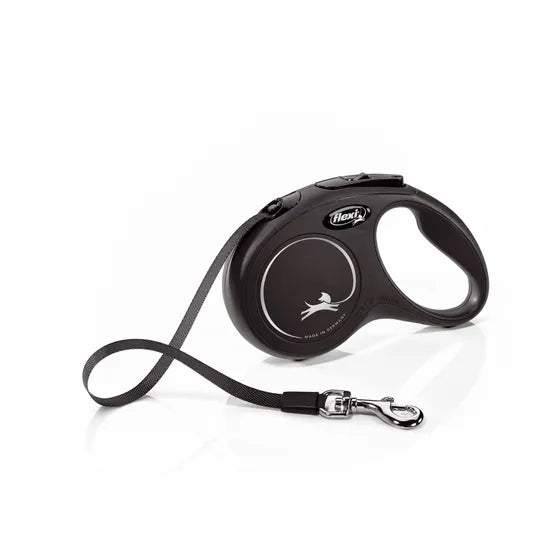 Flexi Classic Tape 5m Black (L) Retractable Leash