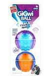 Gigwi original ball multi pack medium dog fetch balls squeaky rubber toy 2 pack