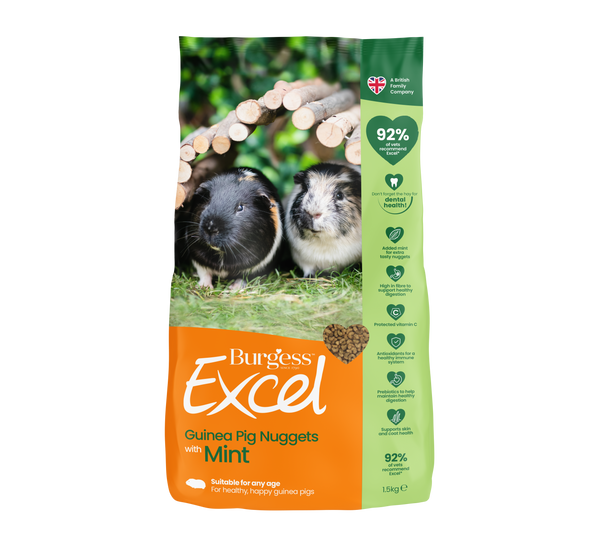 Burgess Excel Adult GUINEA PIG Nuggets with Mint 1.5kg