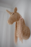 Rattan Unicorn wall mount