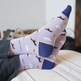 Save the Purple Dog Bamboo Socks