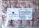 Raw chicken lowers your dog's risk of obesity by taking carbs out of their diet. Hearts are excellent sources of B vitamins, iron and essential fatty acids. Green Tripe is bursting with beneficial enzymes, minerals, fatty acids and prebiotics

Ingredients: New Zealand Minced Chicken Frame and Heart with Venison Tripe

Contains Minced Bones