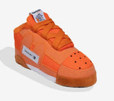 Reebok workout sneaker dog toy plush squeaky orange small dog toy