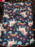 Dark Blue Unicorn Print Reusable Pet Nappy, size M
