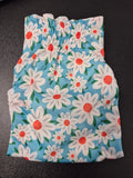 Blue Flower Print Reusable Pet Nappy, size S