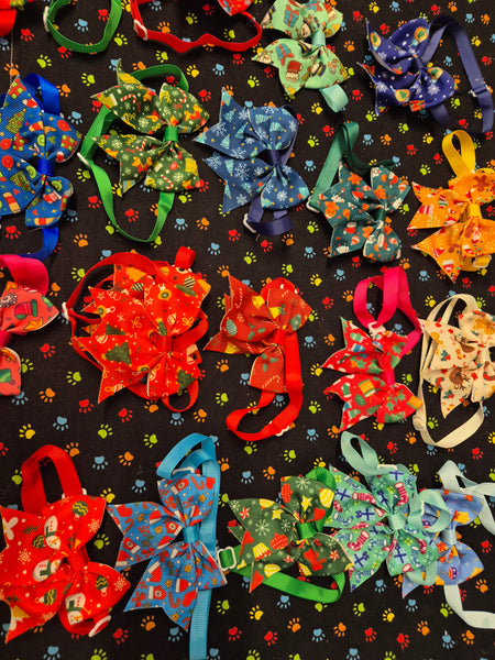 Christmas pattern bow tie