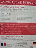 Catwalk Glass Fitting Large Cat / Small Dog Slim Line White