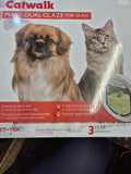 Catwalk Glass Fitting Large Cat Door / Small Dog Dual Glaze White