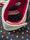 Recycled Wool Blanket Dog Coat - Cream 35cm