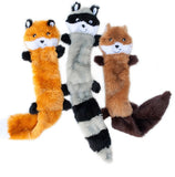 Zippypaws skinny peltz dog toys 3 pack fox raccoon squirrel no stuffing squeaky toys