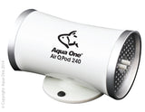 Aqua One Air O2 Pod 240 Air Pump. The Aqua One AirO2Pod is a compact and stylish air pump that supplies vital oxygen to your aquarium inhabitants.  Air pumps improve filtration system performance and overall water quality by increasing water flow which helps to eliminate localised build-up of toxic chemicals such as ammonia and nitrite. This makes for happy and healthy inhabitants.  Available in a single or twin outlet with a built in air filter, the Aqua On