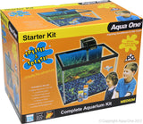 Splish & Splash Starter Kit Medium 21L Glass. Aqua One Splish & Splash Aquariums is the perfect first aquarium!  Each kit includes:  Glass aquarium with plastic base and lid Aqua One hang on filter Aqua One water conditioner Aqua One fish food Aqua One coloured gravel Aqua One artificial plant Easy to follow instructions Maintenance calendar sticker pack