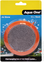 Aqua One Air Stone - PVC Encased Air Disc Medium. Aqua One Air Stones provide ample oxygen and water movement, assist in releasing carbon dioxide build-ups and add an aesthetically pleasing element to your aquarium.  Features & Benefits:  Provides ample oxygen and water movement within your aquarium Assists in releasing carbon dioxide build-up Releases a constant stream of fine small bubbles that will not disturb your aquatic inhabitants Encourages healthy bacteria growth