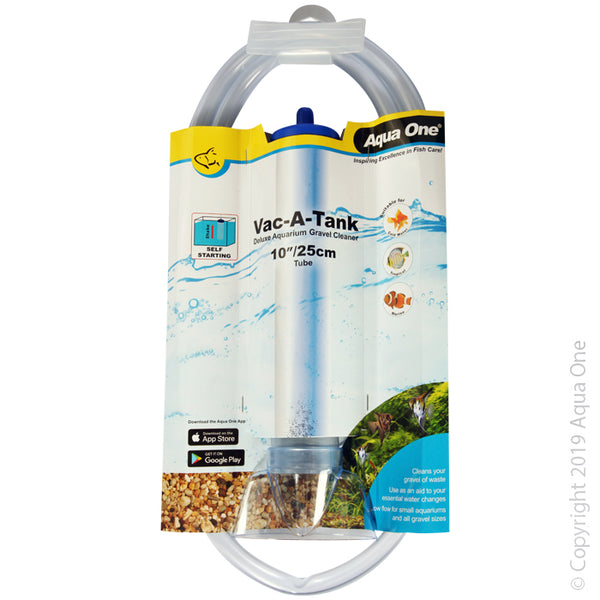 Aqua One Gravel Cleaner - 10 inch  Aqua One Vac A Tank gravel cleaner makes aquarium maintenance easy for you and great for your fish!  Features & Benefits:  Cleans your gravel of waste Use as an aid to your essential water changes