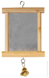 Bird Toy Wood Framed Mirror with Bell 15X10CM. Bird toys encourage exercise and enrichment to keep your bird mentally stimulated Playtime can decrease stress and boredom and provide a sense of independence in your bird Fun and colourful design will look great in any cage Provides endless hours of enjoyment for you and your bird Easily attaches to your birds cage Durable bird safe construction