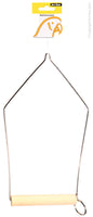 Bird Toy - Triangle Wire Swing with Wooden Perch L 28X12CM. Bird toys encourage exercise and enrichment to keep your bird mentally stimulated Playtime can decrease stress and boredom and provide a sense of independence in your bird Fun and colourful design will look great in any cage Provides endless hours of enjoyment for you and your bird Easily attaches to your birds cage