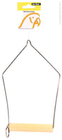 Triangle Wire Swing With Wooden Perch size S 21x10.5cm. Features and Benefits:  Bird toys encourage exercise and enrichment to keep your bird mentally stimulated Playtime can decrease stress and boredom and provide a sense of independence in your bird Fun and colourful design will look great in any cage Provides endless hours of enjoyment for you and your bird