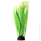 Aqua One Flexiscape Large Seagrass with Fern Green Plant. The Aqua One Flexiscape silicone plant and ornament range allow you to create a visually stunning set up from the array of luminous colours, styles and sizes.  Specifications: 26CM