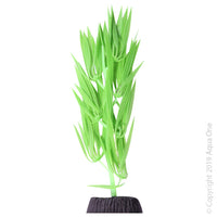 Aqua One Flexiscape Medium Nautae Digitos Green Plant. The Aqua One Flexiscape silicone plant and ornament range allow you to create a visually stunning set up from the array of luminous colours, styles and sizes.  Specifications: 20CM