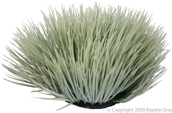 Reptile One Plant - Grey Spinifex Round 30cm  The Reptile One Artificial Plants replicate the natural habitat for your reptile’s terrarium. Plants are an important addition to any enclosure to provide a sense of security for reptiles that require shelter or camouflage.