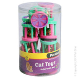 Pet One Cat Toy - Roller with Bell 4x4cm. Can relieve stress and anxiety. Toys can create the perfect distraction when travelling or moving homes and make them feel positive in their shifting environment. Encourages exercise in cats while they chase, run and pounce on their toys. Cats enjoy companionship. Interactively playing with your cat is a fantastic way to bond and show you how much you care for them.