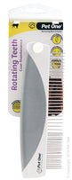 Pet One Grooming - Comb With Rotating Teeth Coarse 50 Pins. Features & Benefits:  Effectively removes tangled and mild matted hair Removes dirt build up under your dog’s coat The rotating teeth pulls through the coat gently and quickly untangle any knots or tangles without causing any damage to your dog’s coat Assists in removing dirt build up under your dog’s coat