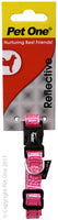 Pet One Collar - Reflective Nylon Adjustable 15mm 24-37cm Pink  The Pet One Reflective Collar, Lead and Harness range is made from durable nylon and an eye catching reflective finish, to ensure your pet stands out from the crowd.