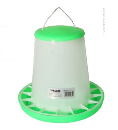 Poultry Gravity Feeder 8kg 36.5cm Dia X 33.5cm H