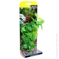 Ecoscape Medium Cardamine Green Fish Tank Plant. Features & Benefits: Rearrange your artificial plants within the aquarium at any time. Does not require special lighting, supplements or pruning. Safe to use with destructive fish such as Cichlids. When adding additional artificial plants to the aquarium there is no risk of introducing foreign pests or parasites. Artificial Plants do not decay and will hold their shape longer than live plants. Provides aquatic life a place to hide