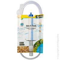 Fish Tank Gravel Cleaner 9-16 inches. Aqua One Vac A Tank gravel cleaner makes aquarium maintenance easy for you and great for your fish!  Features & Benefits:  Cleans your gravel of waste Use as an aid to your essential water changes Low flow for aquariums and all gravel sizes Vac A Tank Gravel Cleaner 23 To 40cm 9 To 16in