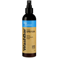 WashBar - Daily Spritzer 250ml - Flea And Freshen. Controlling fleas is an ongoing problem. 100% Natural Flea+Freshen Spritzer is an excellent product in your toolkit to keep fleas away. It is so natural that you can spray it on your dog, its bedding, in the car, around your home, on furniture, anywhere your dog lays. It leaves a fresh woodland fragrance and keeps fleas at bay.