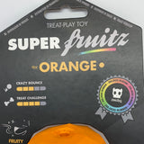 ZEE.DOG SUPER FRUITZ TREAT DISPENSING TOY - ORANGE. www.animaladdiction.co.nz Facebook: Animal Addiction Pet Supplies. Trademe: animaladdiction. Cat toys, Kitten toys, Dog toys, Puppy toys, Dog collar, Puppy collar, Dog lead, Dog harness, Dog treat, Cat harness, Cat collar, Rabbit harness, Cat treat, Dog bed, Rabbit treat, Rabbit food, Guinea pig food, Rat treats, Bird toys and more.