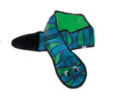 Outward Hound Invincible Snake 6 Squeak - Blue/Green. Tough chewers have met their match with Outward Hound Invincibles! Featuring 2 layers of super-tough fabric, and special squeakers that continue to squeak after being punctured, these lovable, cuddly and durable toys are made...  Invincibles squeakers keep squeakin' if punctured Dura-Tuff inner lining No stuffing means no mess Reinforced double layered seams www.animaladdiction.co.nz