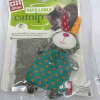 GIGWI REFILLABLE CATNIP TOY RABBIT - MULTI-COLOUR.  www.animaladdiction.co.nz  Facebook: Animal Addiction Pet Supplies.  Trademe: animaladdiction.  Cat toys, Kitten toys, Dog toys, Puppy toys, Dog collar, Puppy collar, Dog lead, Dog harness, Dog treat, Cat harness, Cat collar, Rabbit harness, Cat treat, Dog bed, Rabbit treat, Rabbit food, Guinea pig food, Rat treats, Bird toys and more.