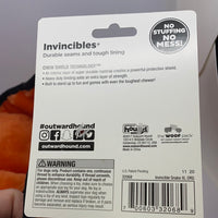 Outward Hound Invincible Snake 6 Squeak. Tough chewers have met their match with Outward Hound Invincibles! Featuring 2 layers of super-tough fabric, and special squeakers that continue to squeak after being punctured, these lovable, cuddly and durable toys are made... Invincibles squeakers keep squeakin' if punctured Dura-Tuff inner lining No stuffing means no mess Reinforced double layered seams Approx. 100 cm long and 10 cm wide.